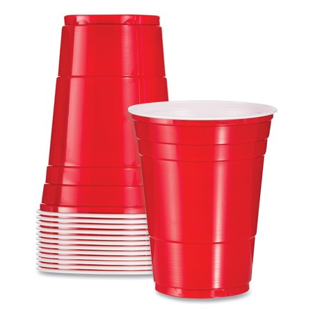 DART Solo Party Plastic Cold Drink Cups, 16 oz, Red, PK288, 288PK Y1612-0001